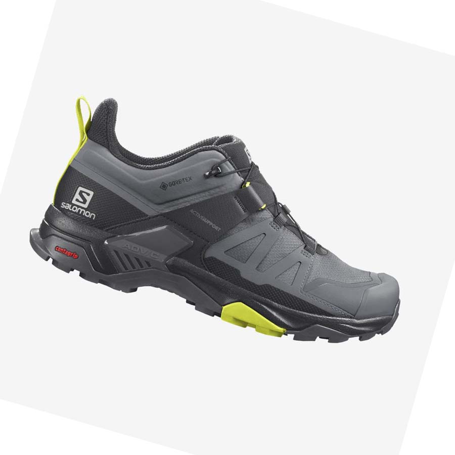 Salomon X ULTRA 4 GORE-TEX Túracipő Férfi Titán | HU 2036BEX